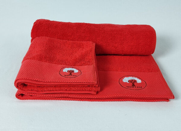 Set de Toallas Inteligentes Rojo Rubí con NFC - 625 GSM Premium